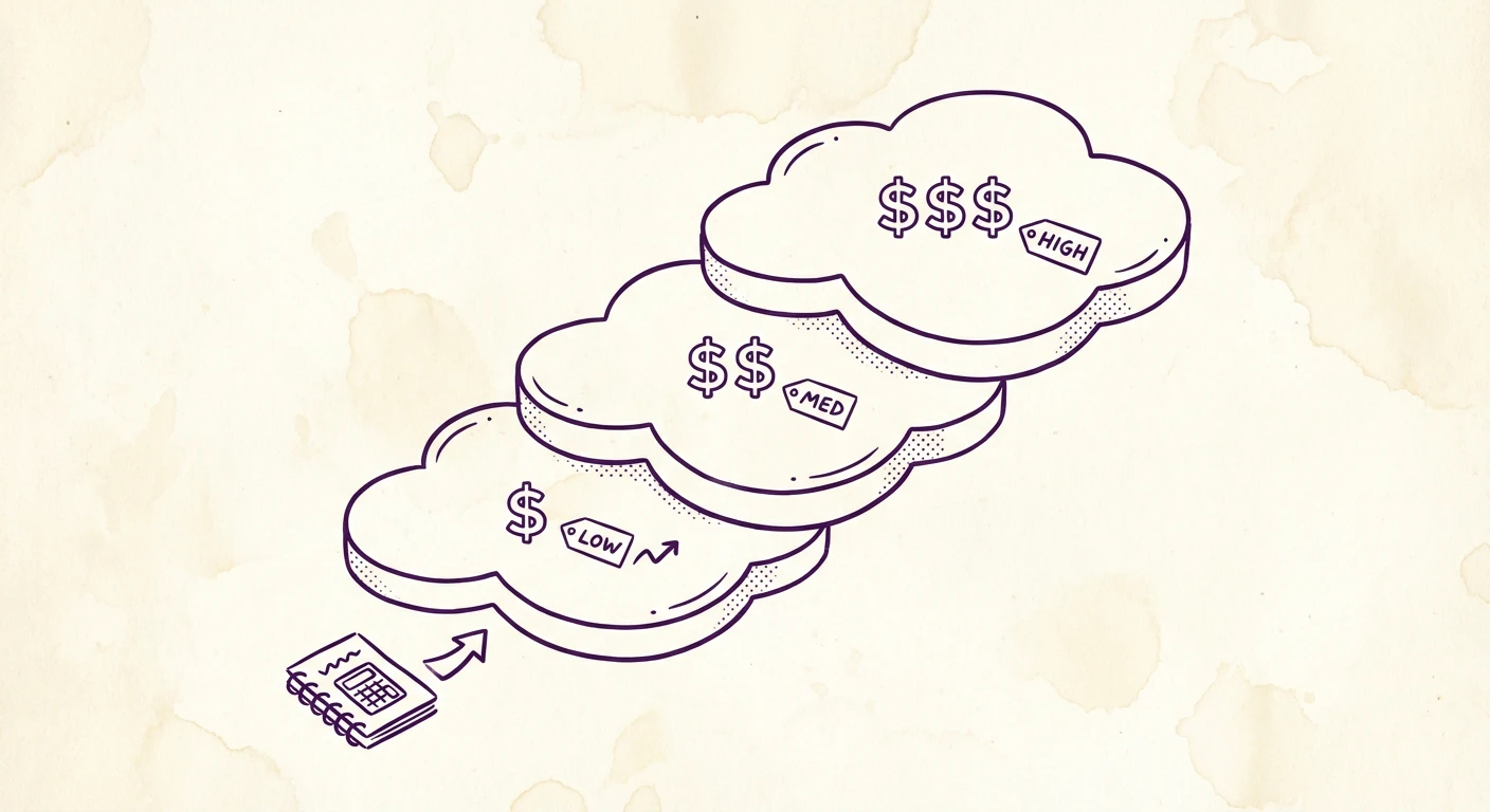 Illustration of SEO pricing tiers and budget planning for startups