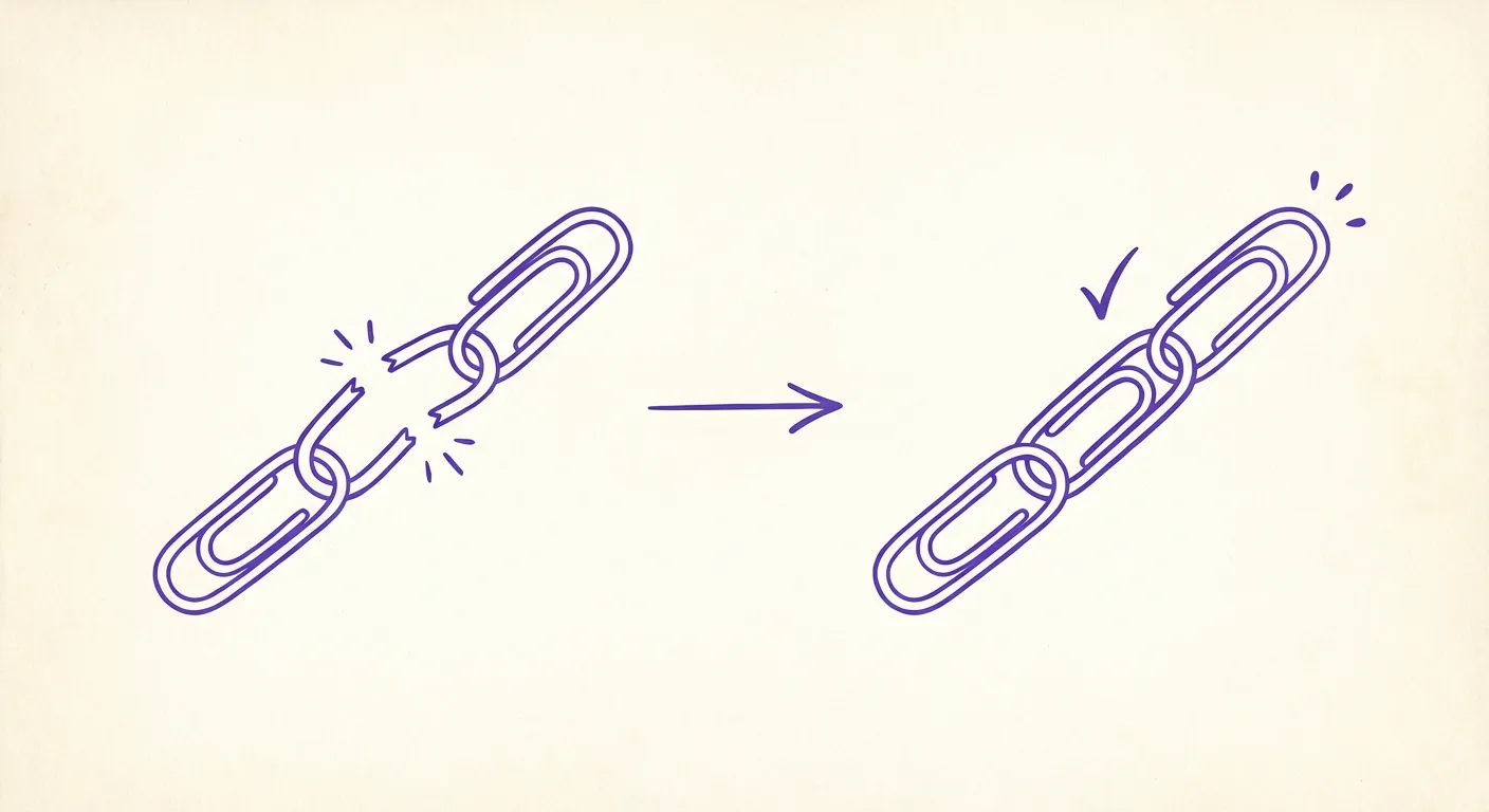 Illustration of link reclamation and broken backlink recovery