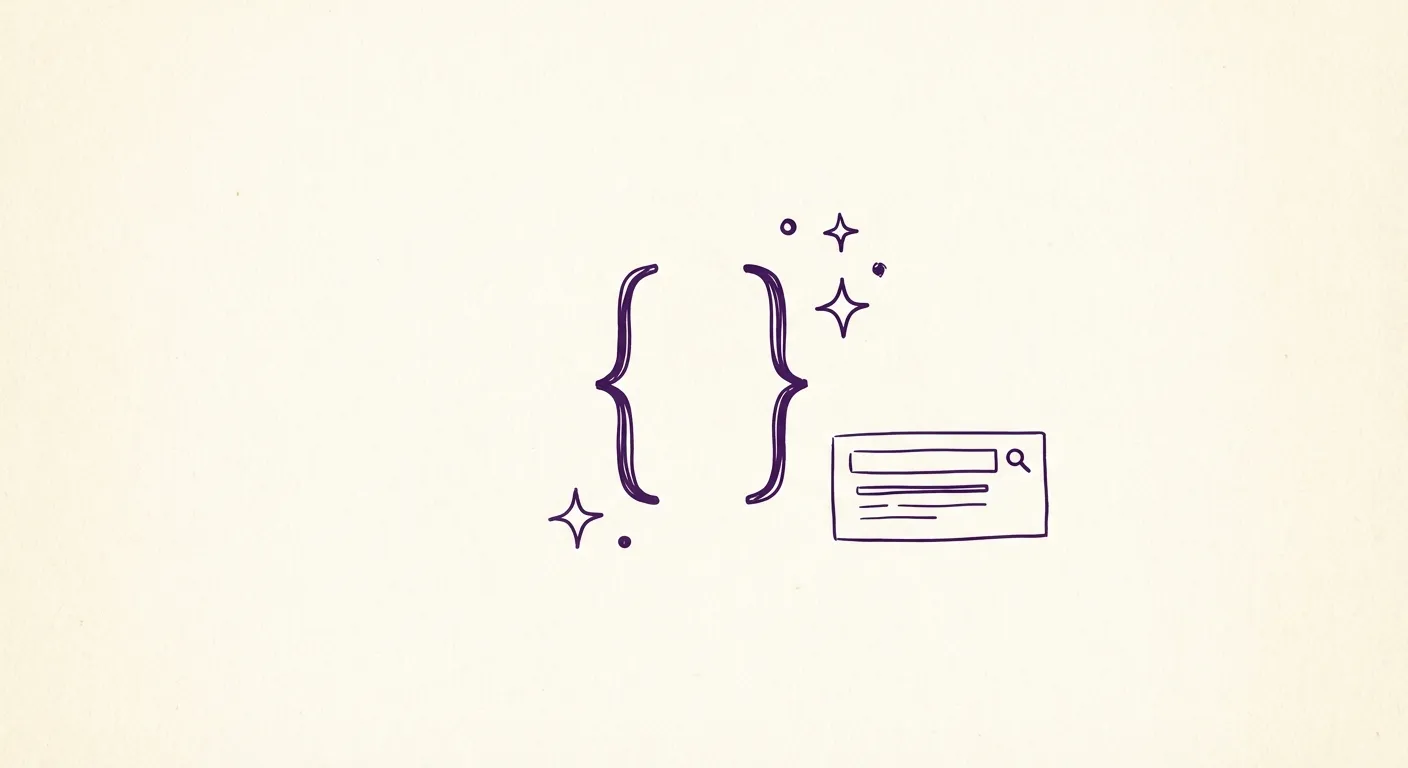 Illustration of schema markup code with star rating icons